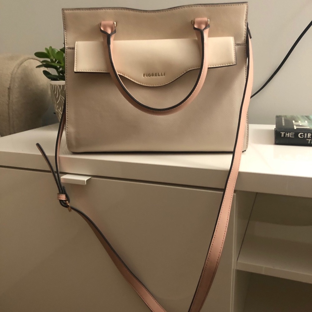 FIORELLI Cream and Pink Leather Bag